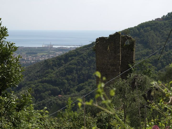 torre del castello di moneta e il litorale